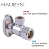 Hausen 1/2 in. Nominal Compression Inlet x 3/8 in. O.D. Compression Outlet Multi-Turn Angle Valve, 10PK HA-SS112-10